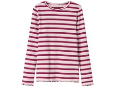Name It boysenberry striped glitter blouse